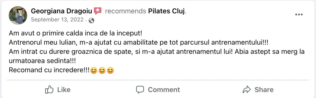 Recenzie Facebook - Georgiana Dragoiu