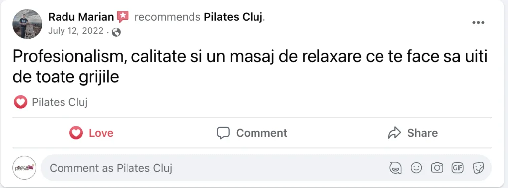 Recenzie Facebook - Radu Marian