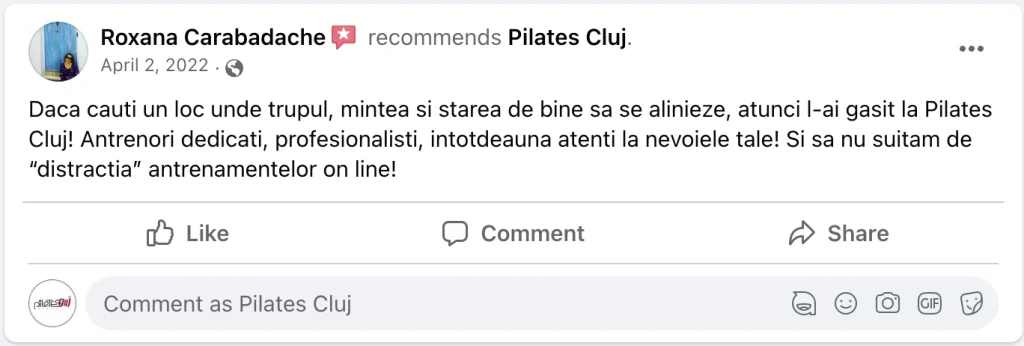 Recenzie Facebook - Roxana Carabadache