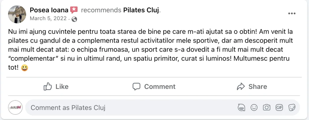 Recenzie Facebook - Posea Ioana